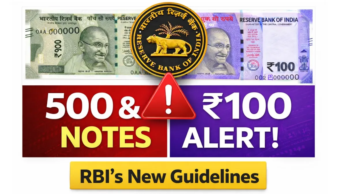 ₹500 and ₹100 Currency Notes